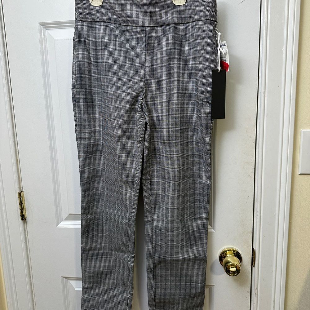 NWT Massimo Fabbro Black and White Plaid Pants